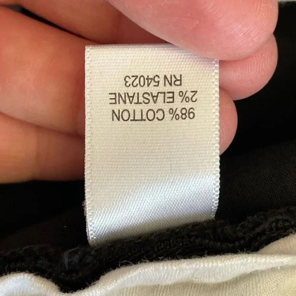 Banana Republic Black Lightweight Capri Mid-Rise Stretch Cotton SZ 2P # 1628 - Picture 9 of 11